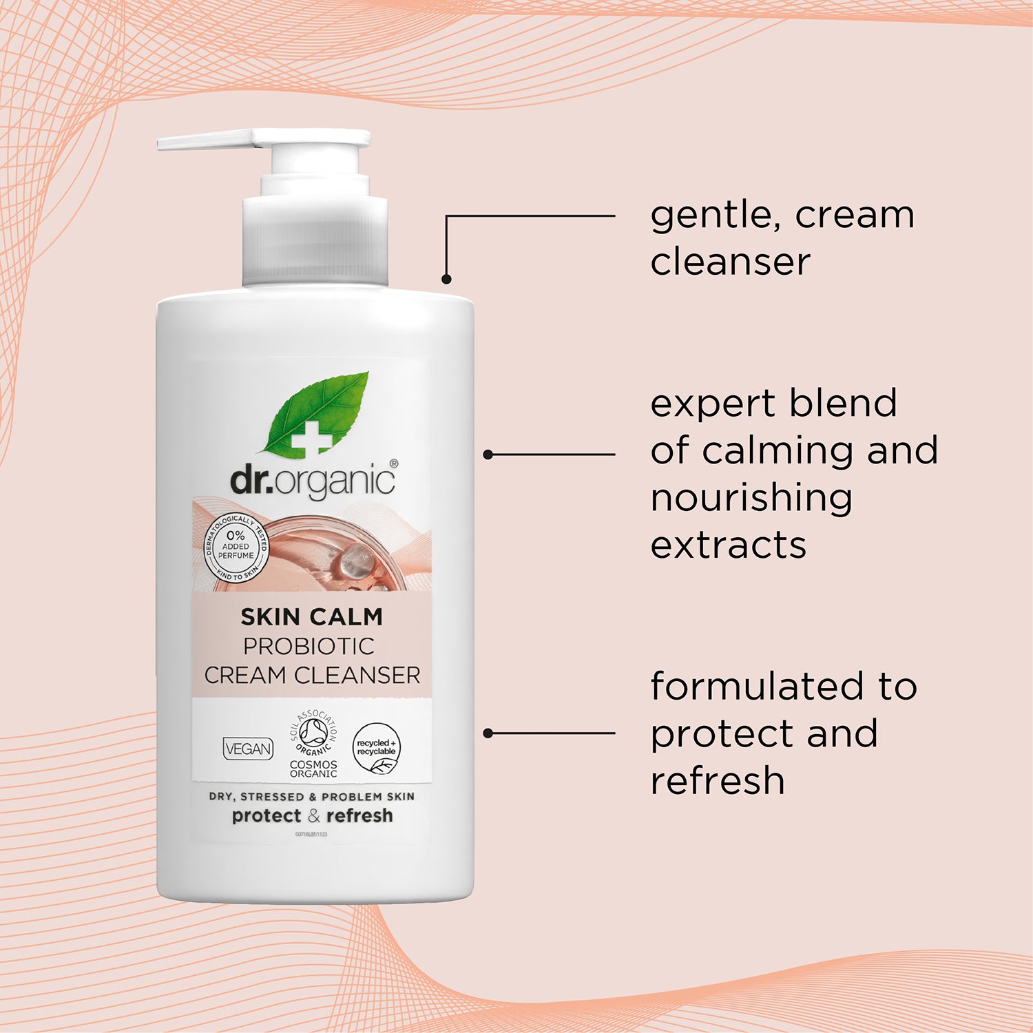 Dr Organic Skin Calm Probiotic Cream Cleanser 150ml - British product