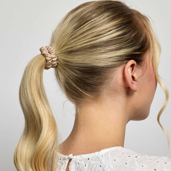 Silver Cloud Caramel Skinny Scrunchies 5 Pack (British brand)