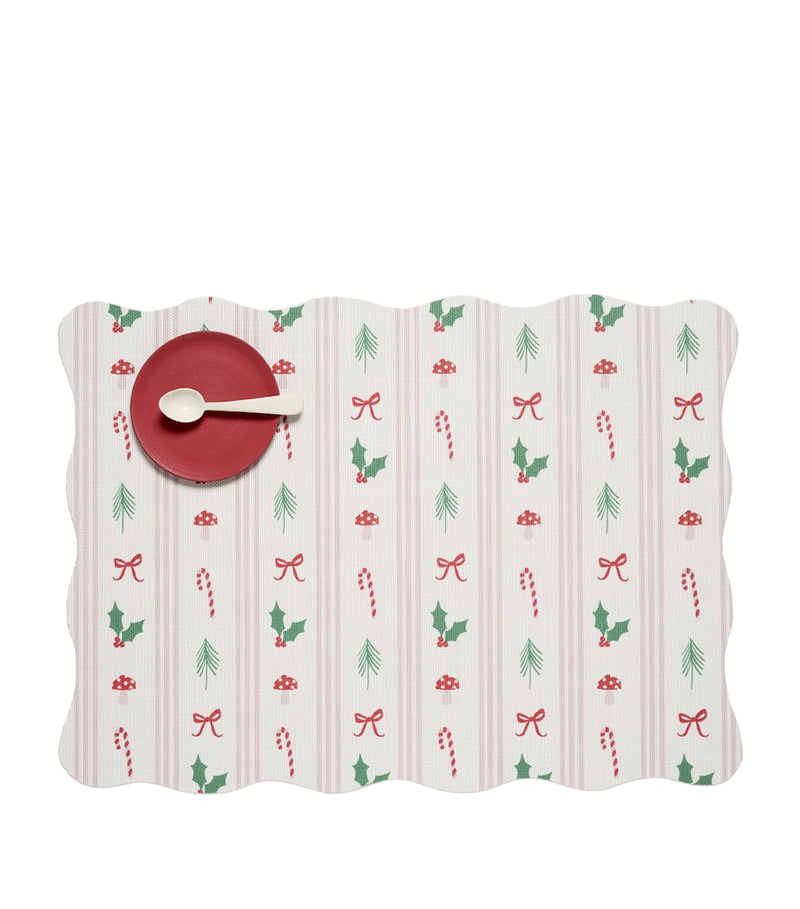 Chilewich Festive Icon Stripes placemat 34cm x 47cm - British product