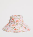 Olga Valentine cotton floral print bucket hat, imported from the UK