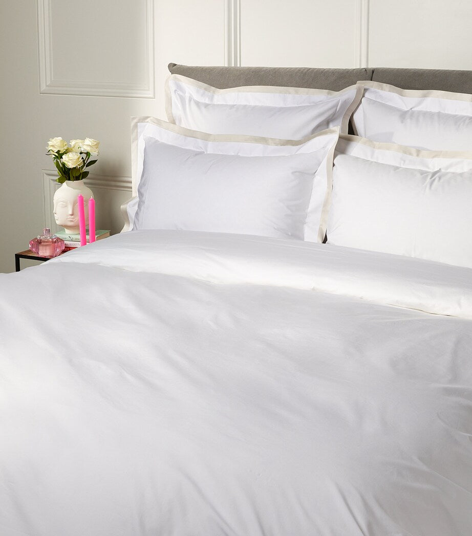 Celso De Lemos Super King duvet cover with contrasting trims, 260cm x 220cm - British product