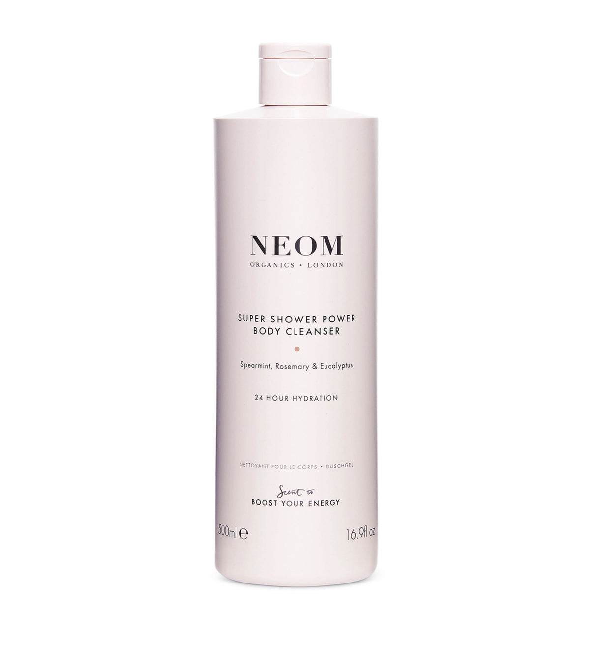 NEOM Super Shower Power Body Cleanser 500ml, imported from the UK