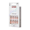 DNR Kiss Gel Fake Nails Fanciful 24 piece set - British product