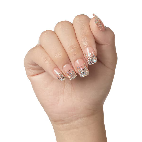 DNR Kiss Gel Fake Nails Fanciful 24 piece set - British product