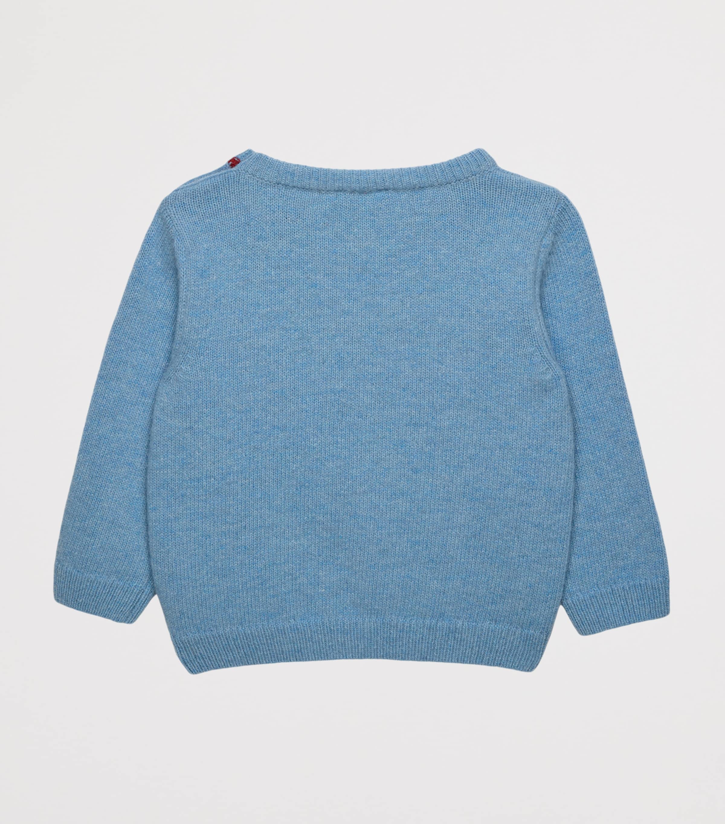 Trotters Henry car and bear wool-blend baby sweater 3-24 months (British brand)