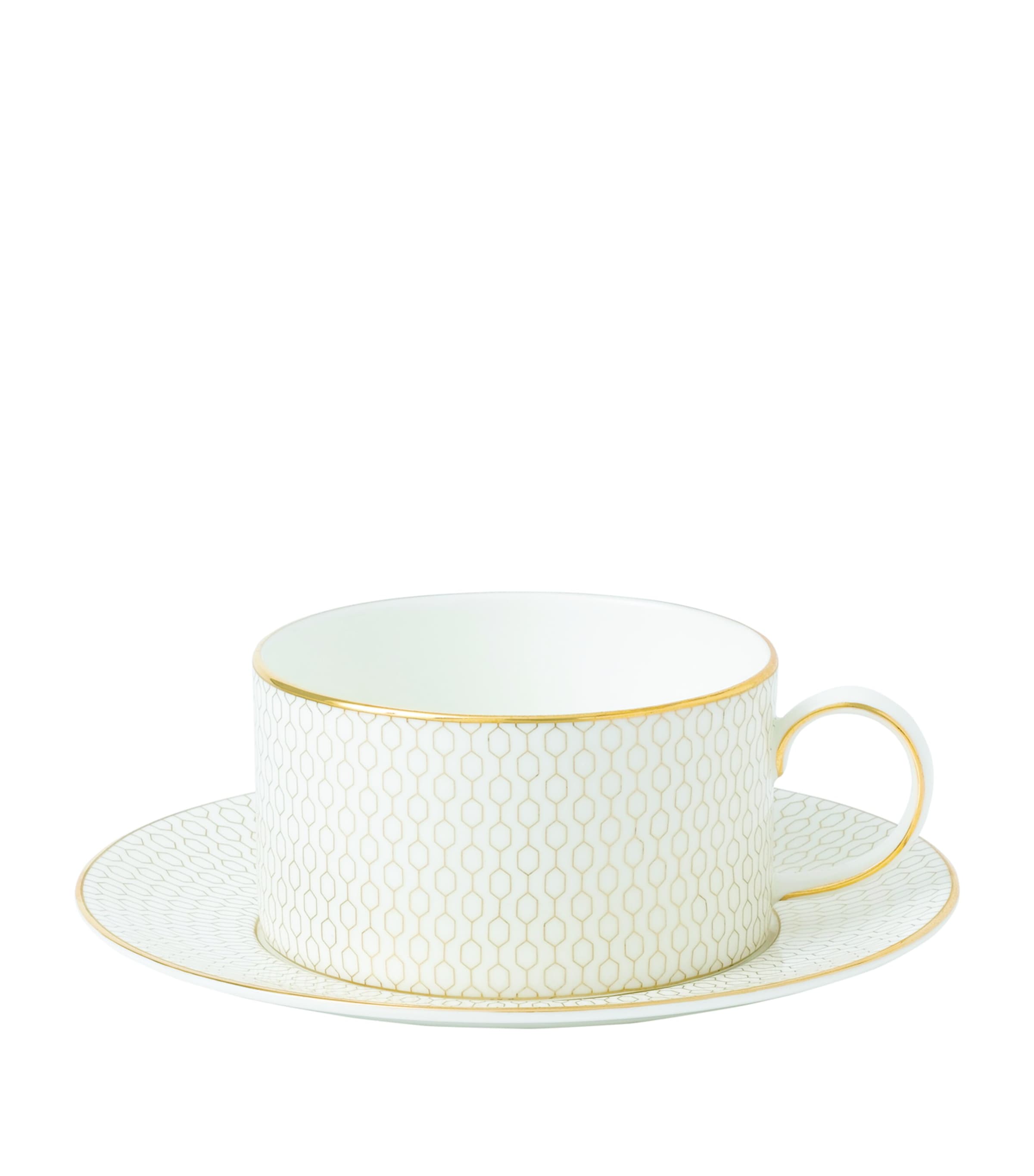Wedgwood Gio Gold teacup and saucer set (British brand)