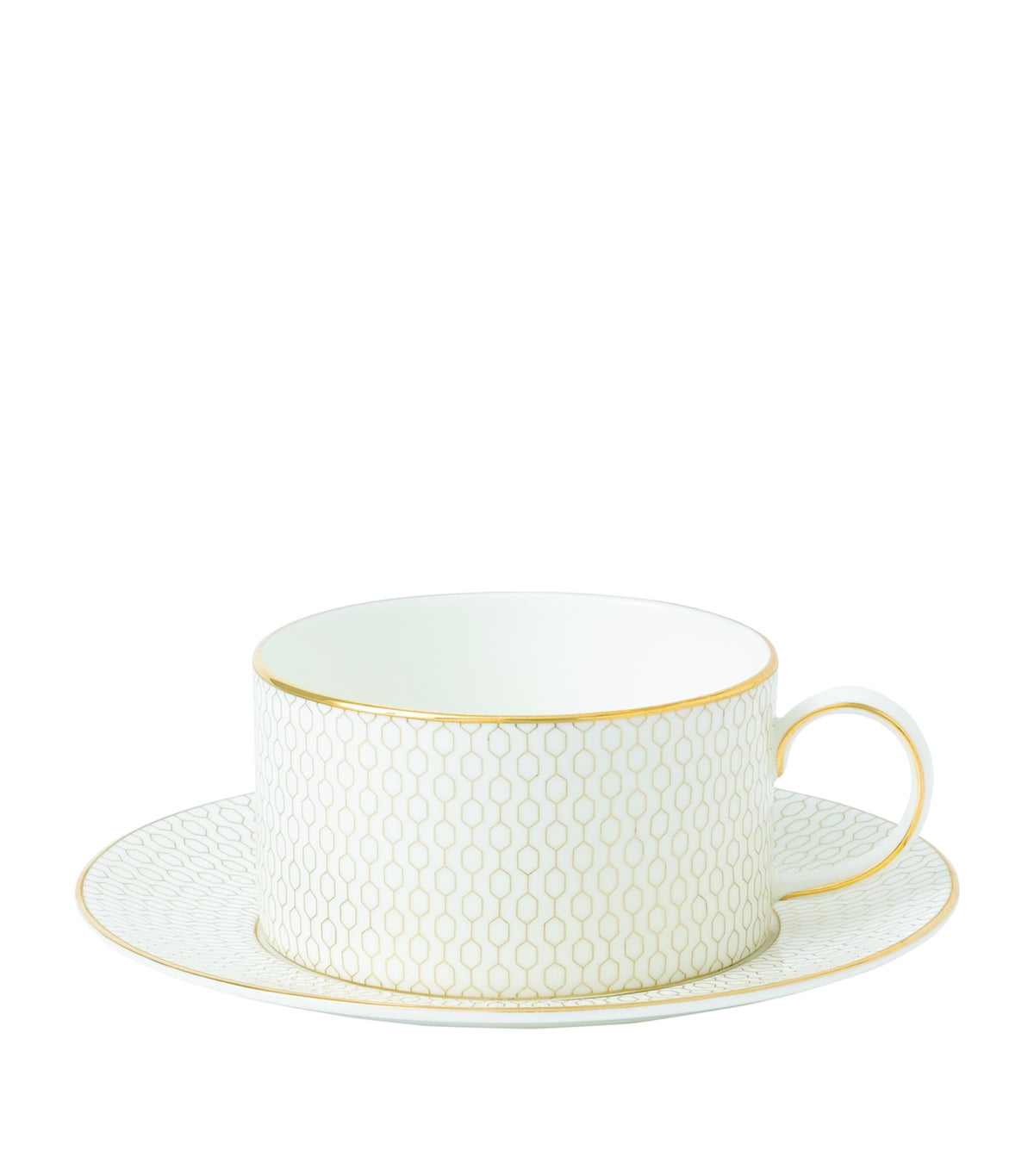 Wedgwood Gio Gold teacup and saucer set (British brand)