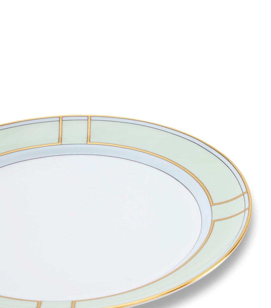 GINORI 1735 porcelain side plate in green 24cm, UK version