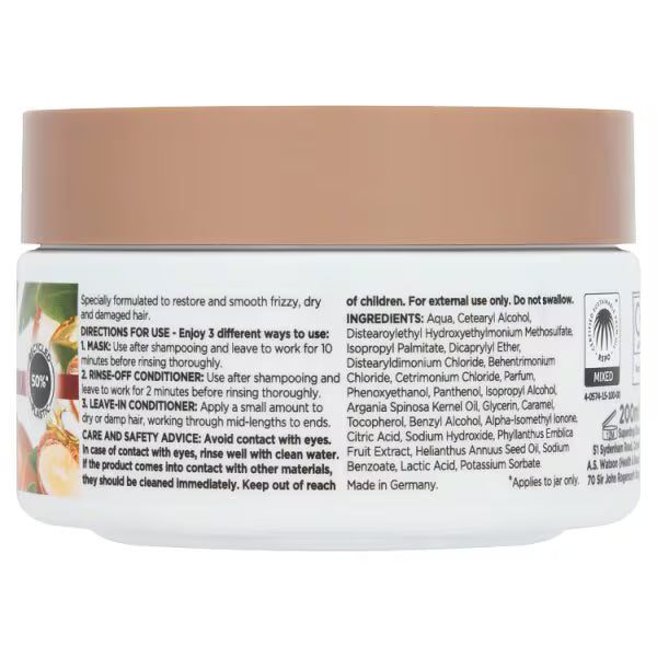 Superdrug Extracts Argan Amla Hair Mask 200ml (British brand)
