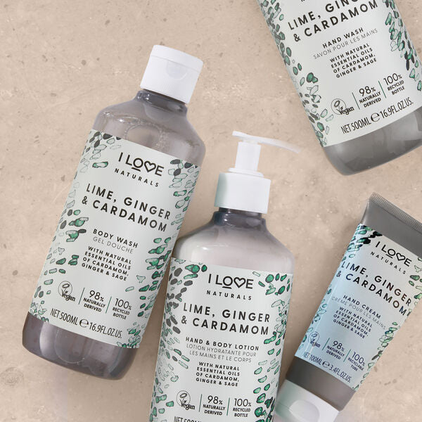 I Love Naturals Lime Ginger Cardamom Body Wash 500ml - British product