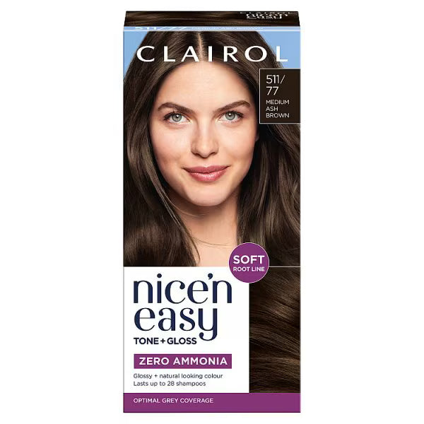 Clairol semi-permanent hair dye medium ash brown - British product