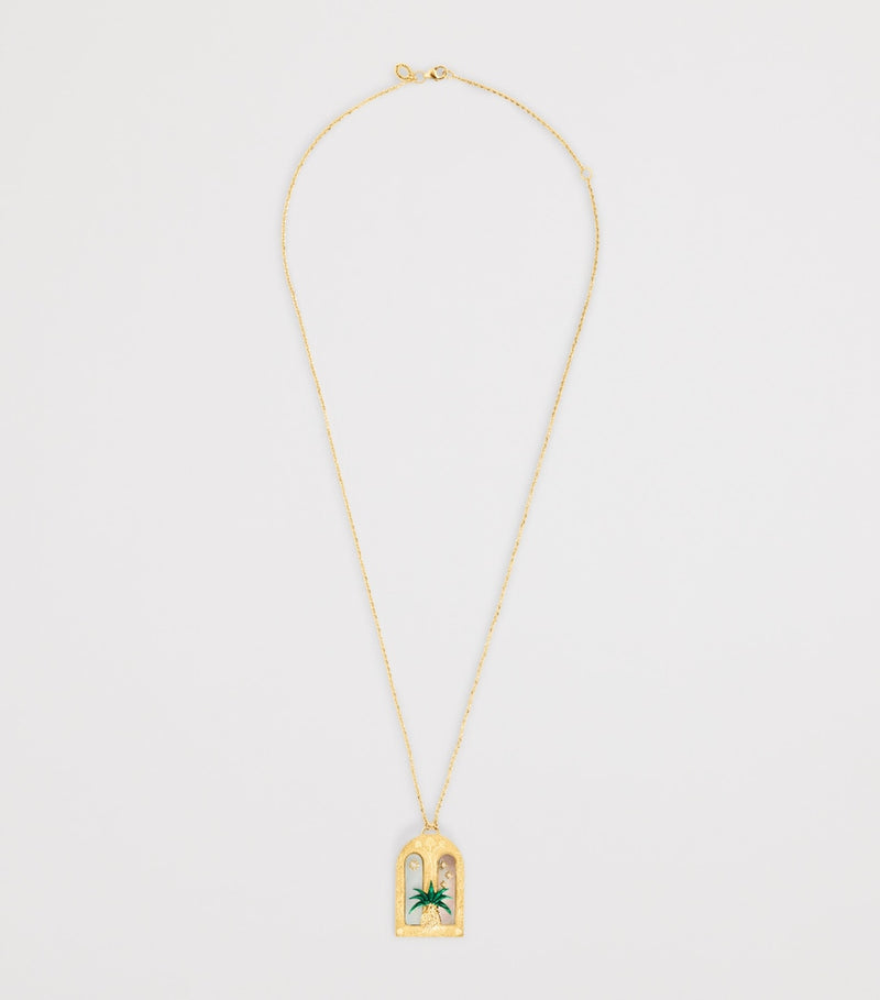 L'Atelier Nawbar yellow gold and diamond Dusk to Dawn necklace, UK version