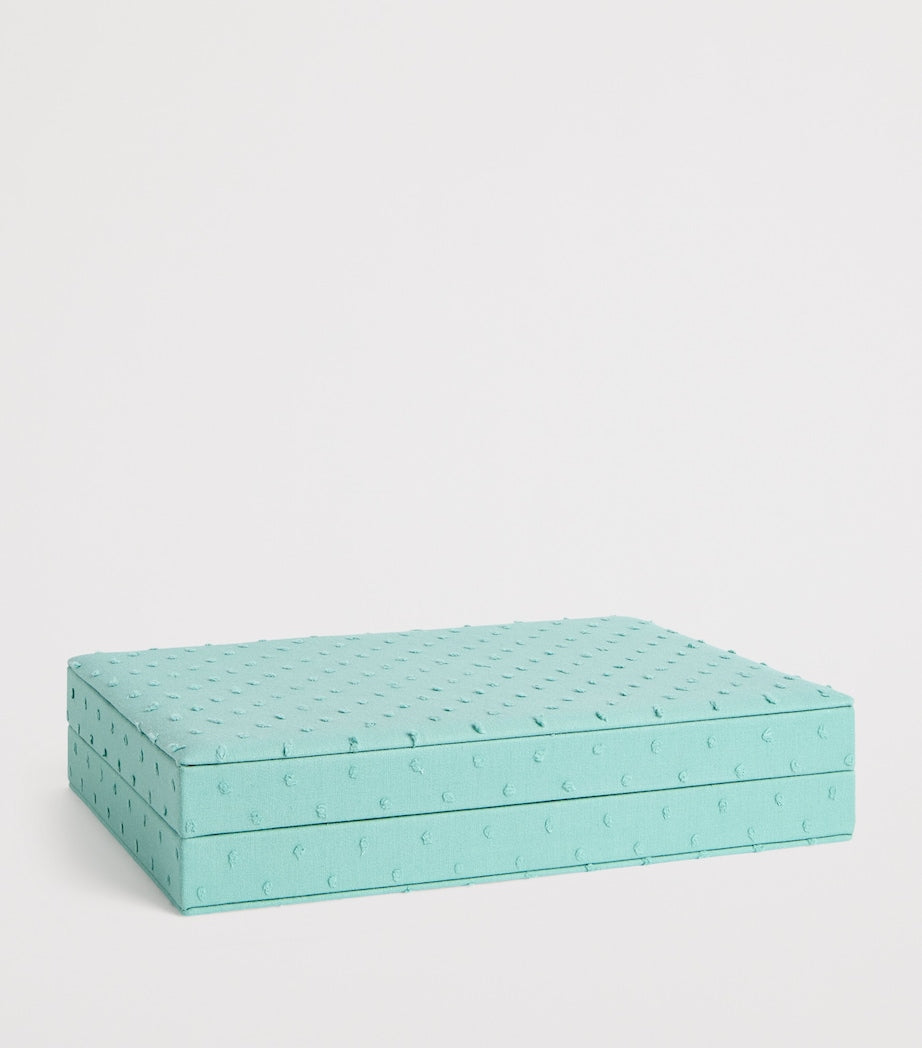 Sophie Bille Brahe organic cotton jewellery box with magnetic fastening, approx. 4.5cm x 21cm x 15cm (British brand)