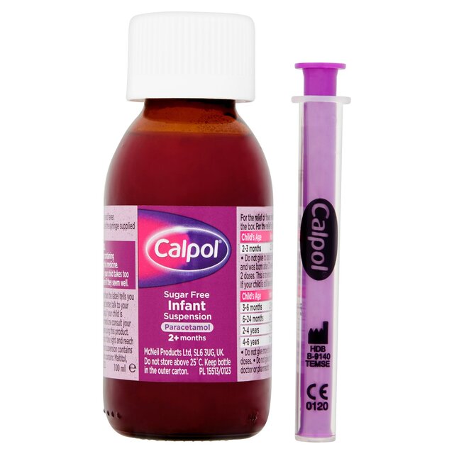 Calpol Infant Sugar Free Oral Suspension Strawberry 2+ Months   100ml - McGrocer