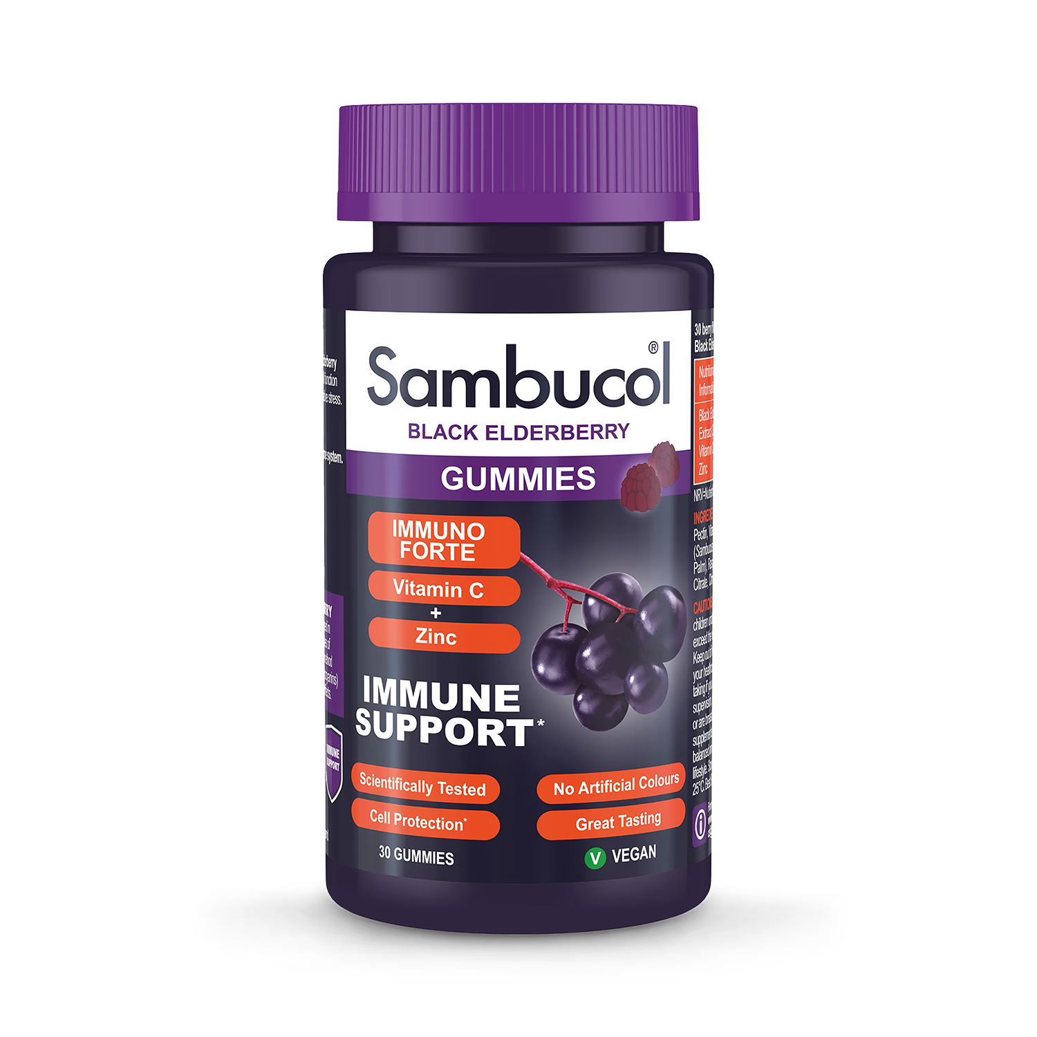 Sambucol Immuno Forte Black Elderberry gummies 30 count (British brand)
