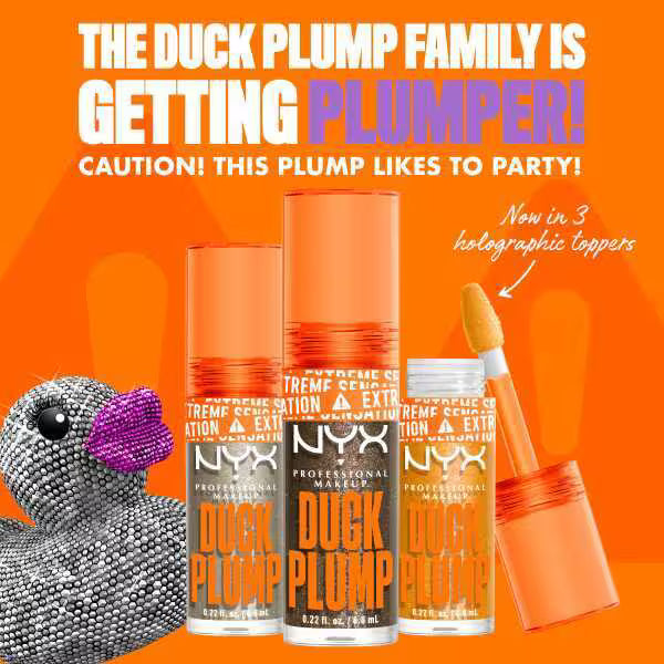 NYX Duck Plump lip gloss Quazy Silver, imported from the UK