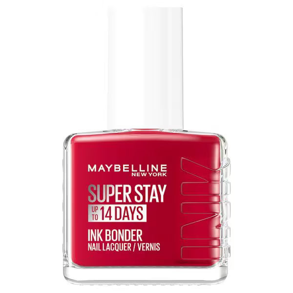 Maybelline Deep Red nail polish, imported from the UK