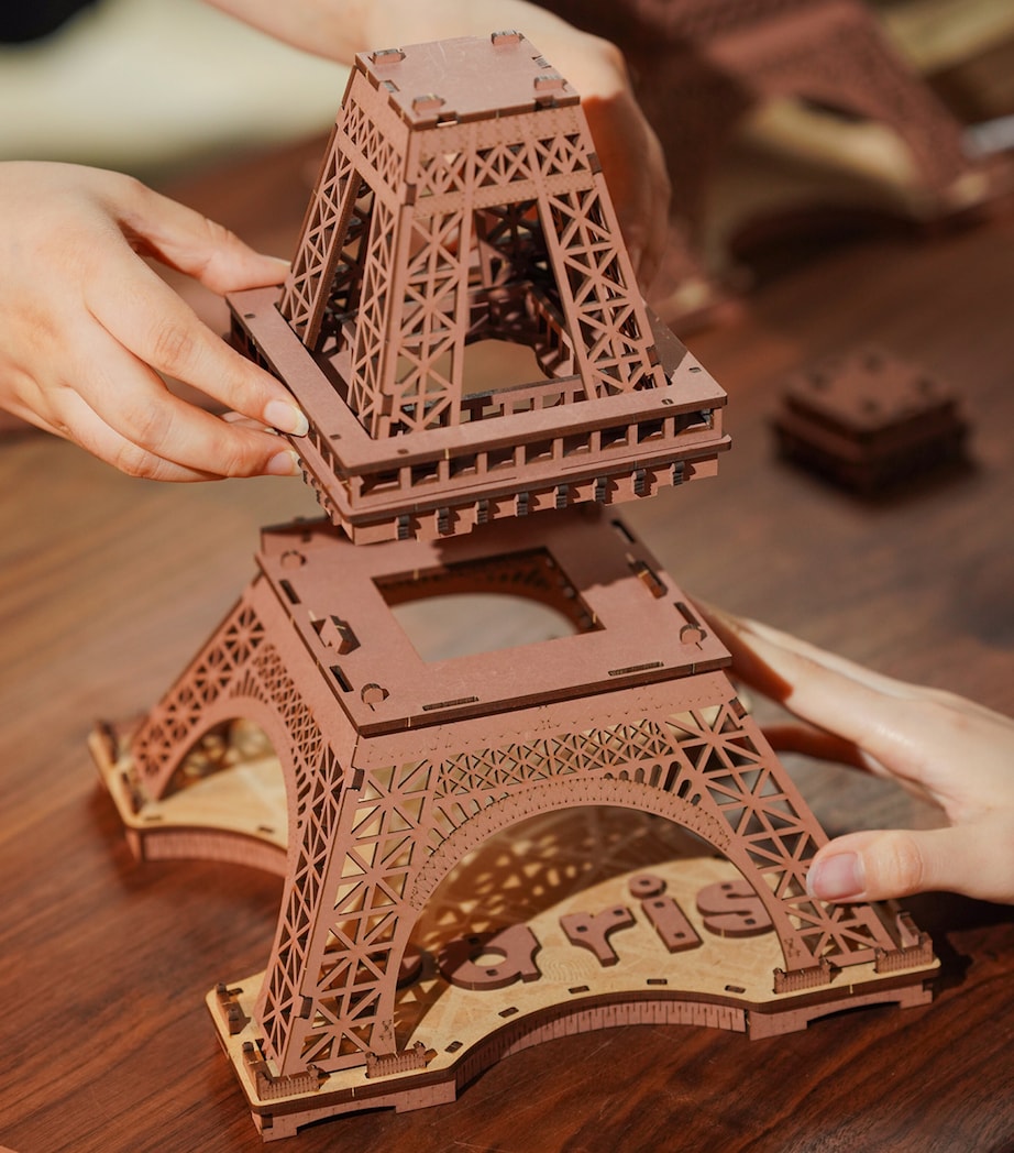 Robotime Night of the Eiffel Tower wooden kit, imported from the UK