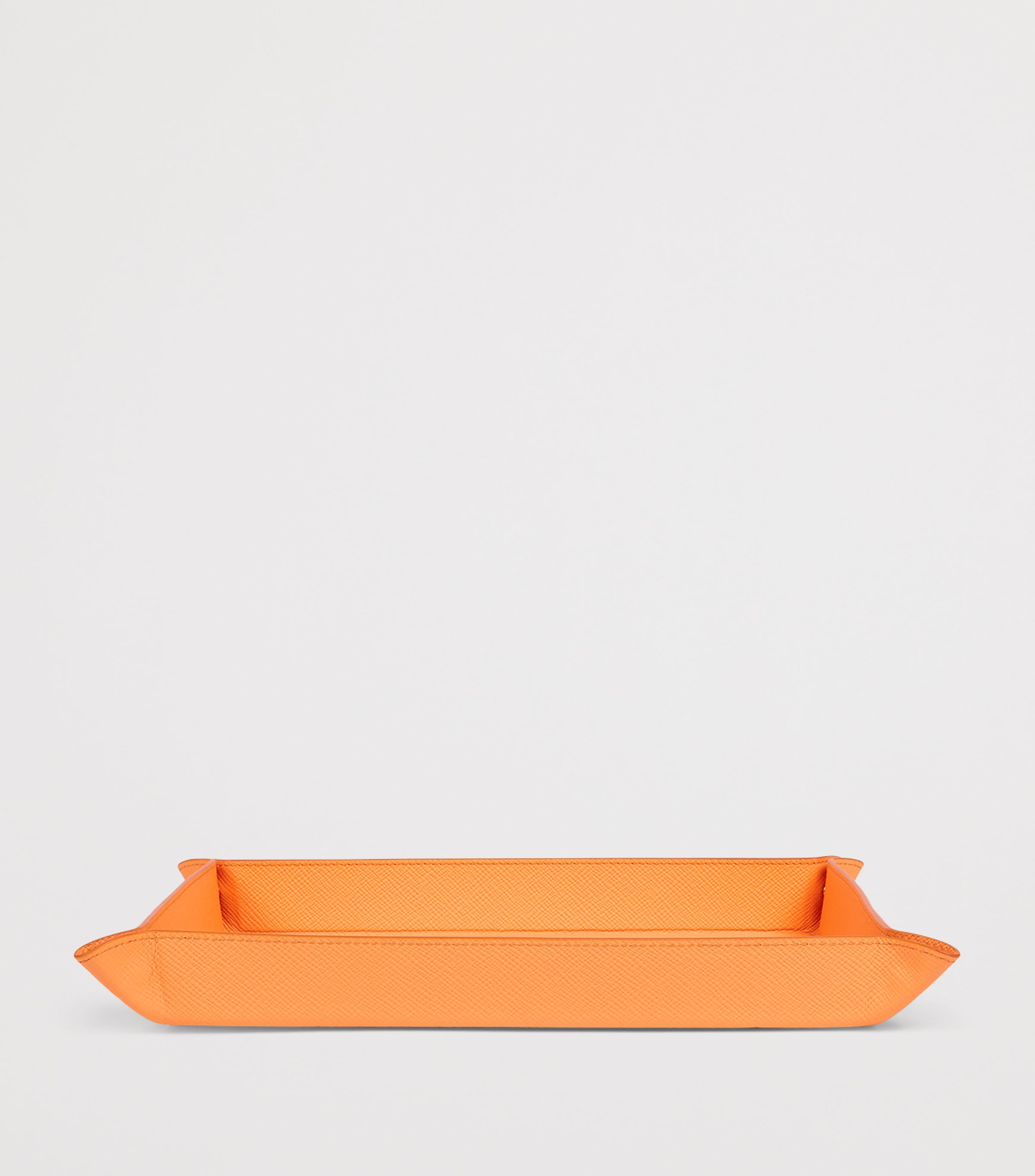 Smythson Large Panama Rectangular Leather Trinket Tray (British brand)