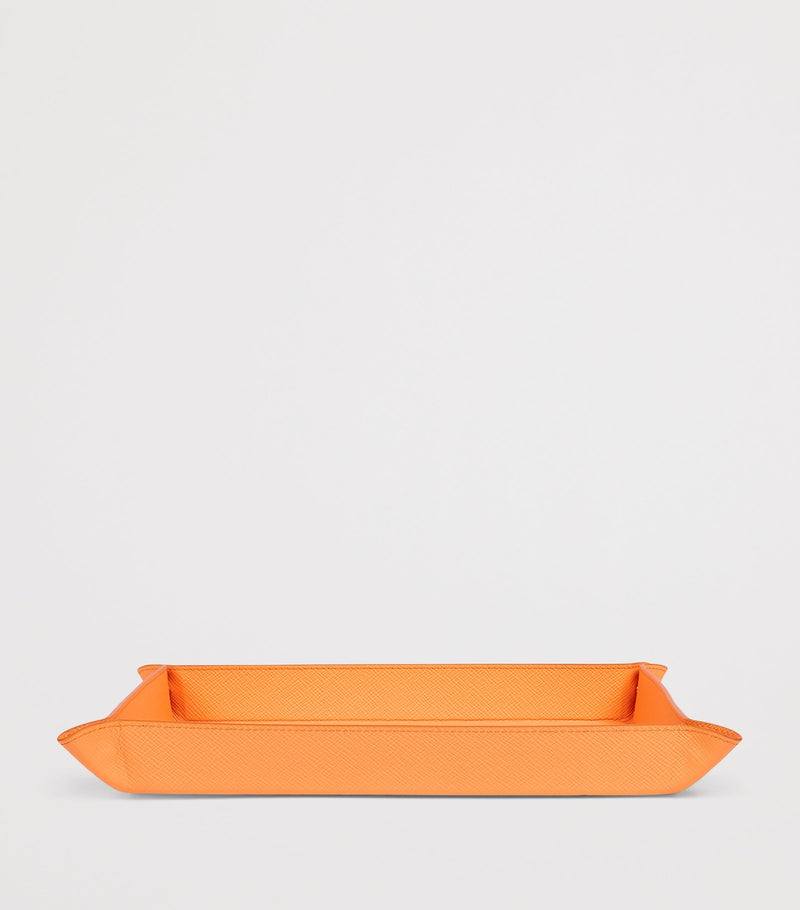Smythson Large Panama Rectangular Leather Trinket Tray (British brand)