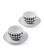 Prada chequerboard cappuccino set, imported from the UK