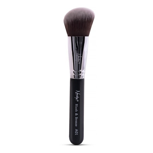 Nanshy Blush and Bronze Kabuki Makeup Brush Onyx Black, imported from the UK