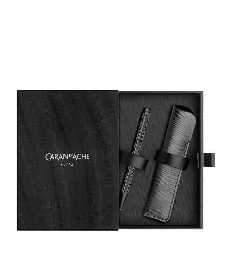 Caran d'Ache Special Edition Ecridor ballpoint pen with leather case - British product