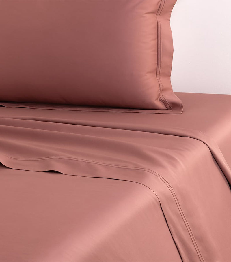 Yves Delorme Triomphe Santal double flat sheet 240cm x 295cm (British brand)