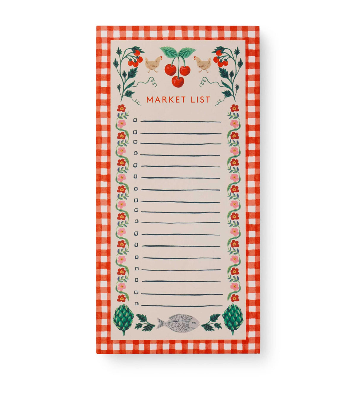 Rifle Paper Co. Cherry Farm magnetic shopping pad, imported from the UK