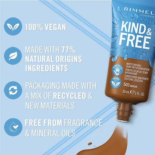 Rimmel skin tint 503 Mocha shade natural finish - British product