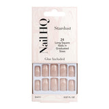 Nail HQ Square Stardust Nails 24 Pieces, imported from the UK