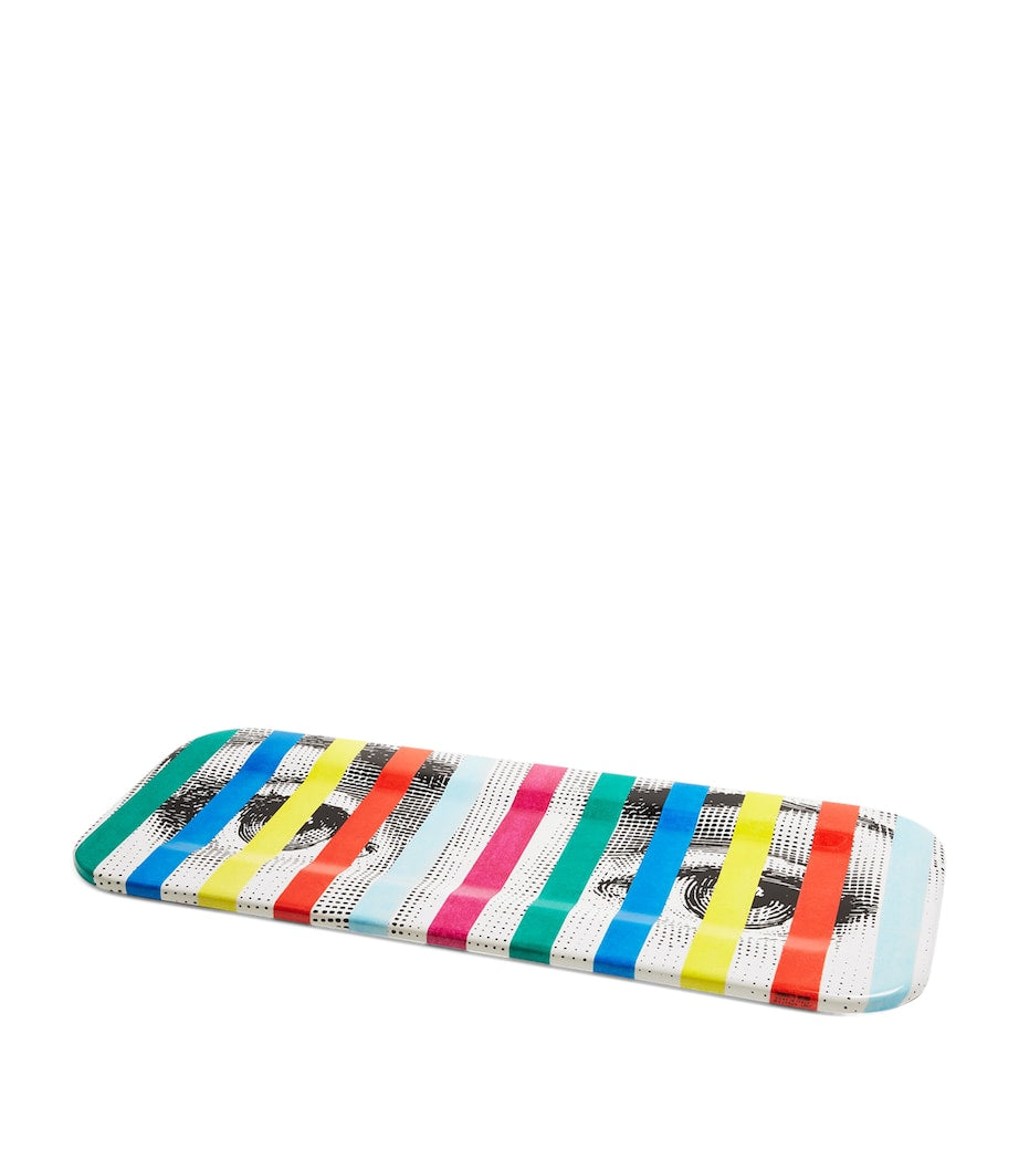 Fornasetti Striped Face Rectangular Tray (25cm x 60cm)