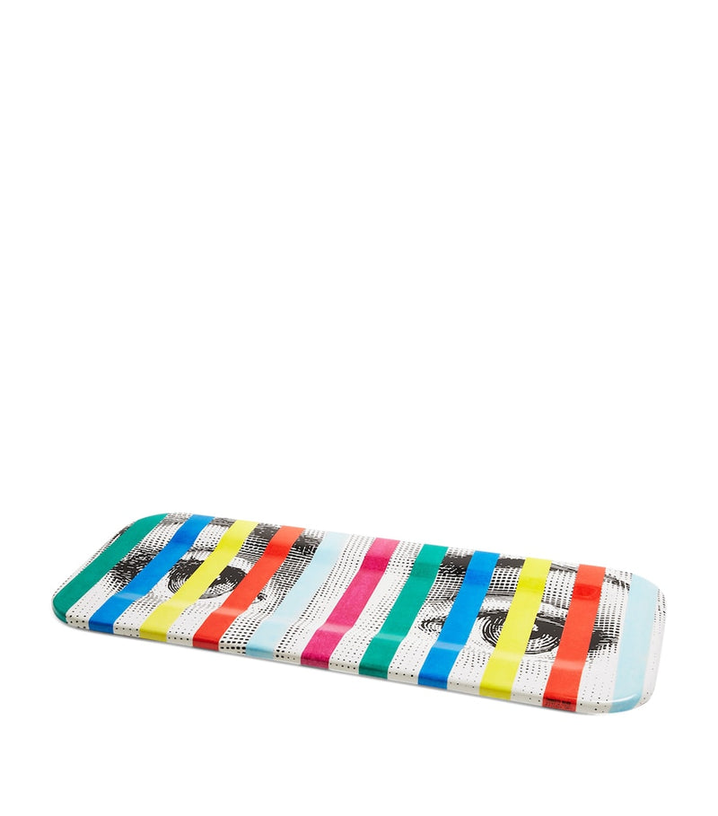 Fornasetti Striped Face Rectangular Tray (25cm x 60cm)