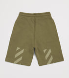 Off-White Kids Jersey Logo sweatshorts 4-12+ years, imported from the UK