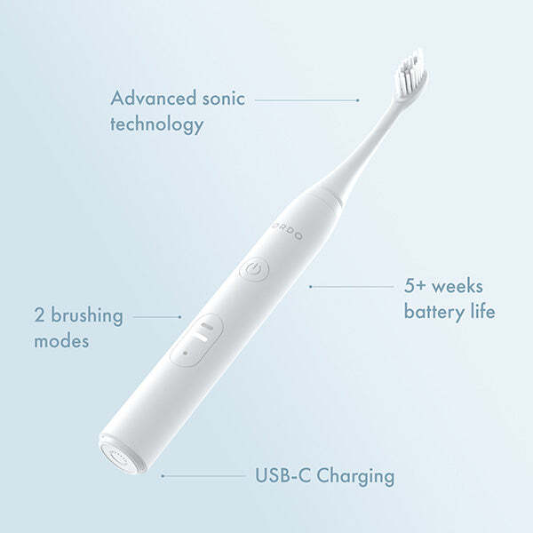 Ordo Sonic Lite Electric Toothbrush Snow, imported from the UK