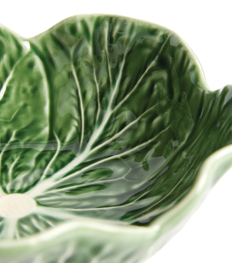 Bordallo Pinheiro cabbage-inspired earthenware bowl 17.5cm - British product