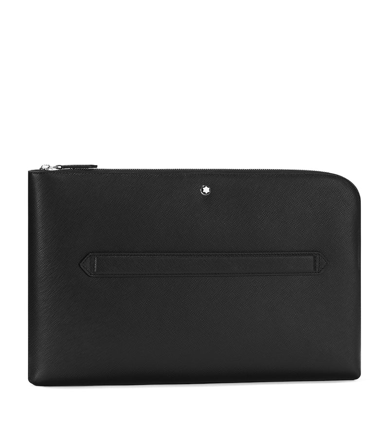 Soft Leather Organizer Pouch with Multiple Pockets, 19cm x 26cm x 3cm