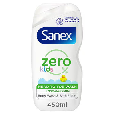 Sanex Zero Kids Head To Toe Body Wash 450ml