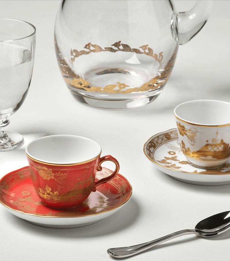 GINORI 1735 Oriente Italiano Rubrum coffee saucer 13.5cm, UK version