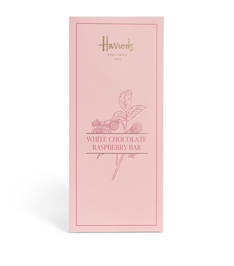 Harrods white chocolate raspberry bar 80g - British product