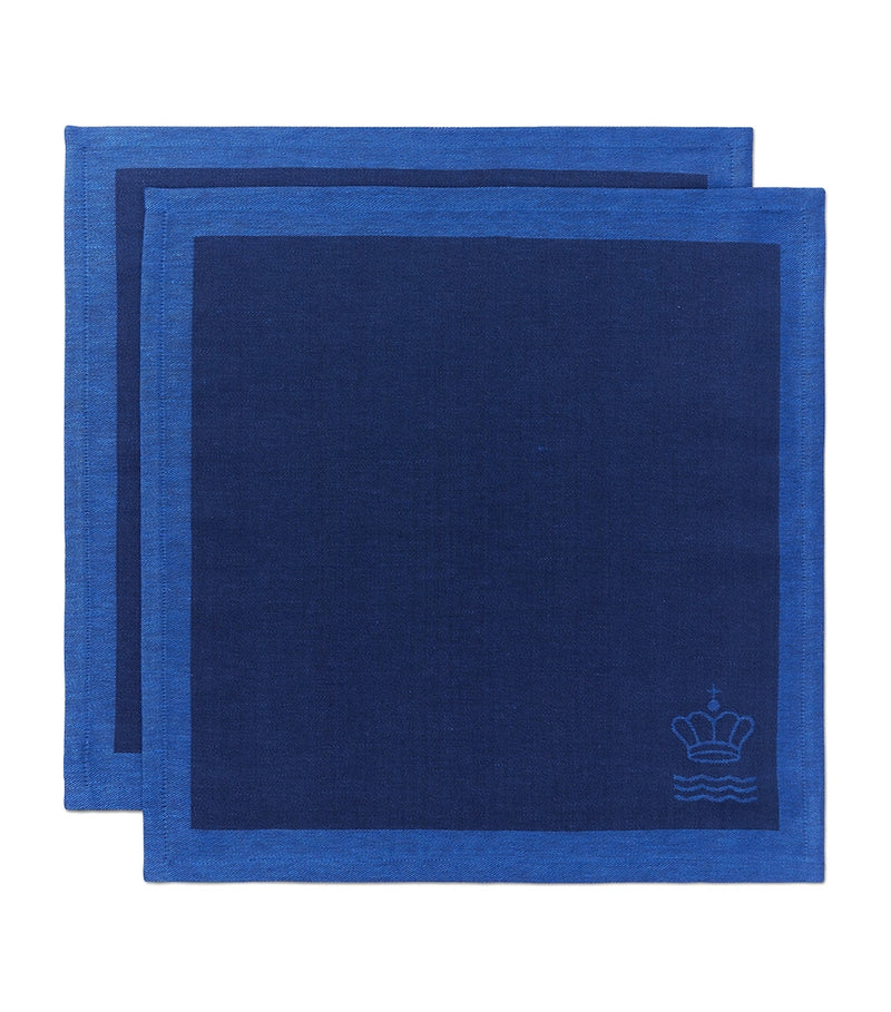 Royal Copenhagen Jacquard Waves fabric napkins 45cm x 45cm, imported from the UK