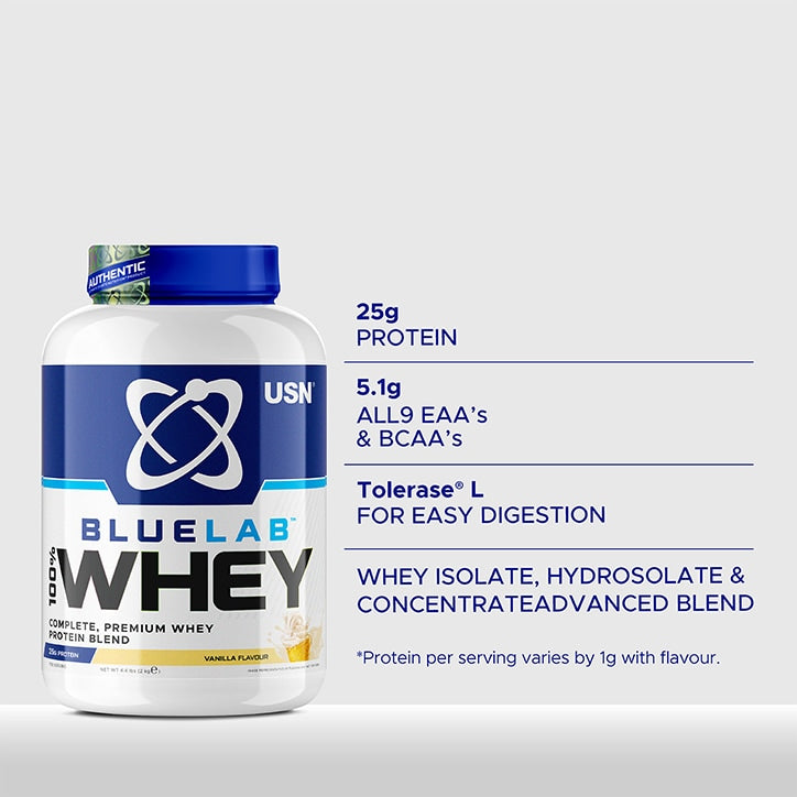 USN Blue Lab Whey Premium Protein Powder Strawberry 908g - McGrocer