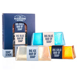 Bluebeards Revenge Soap Stack Gift Set Three Scents 175g per bar (British brand)