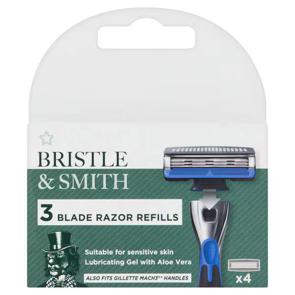 Bristle & Smith razor blade refills 4 pack - British product