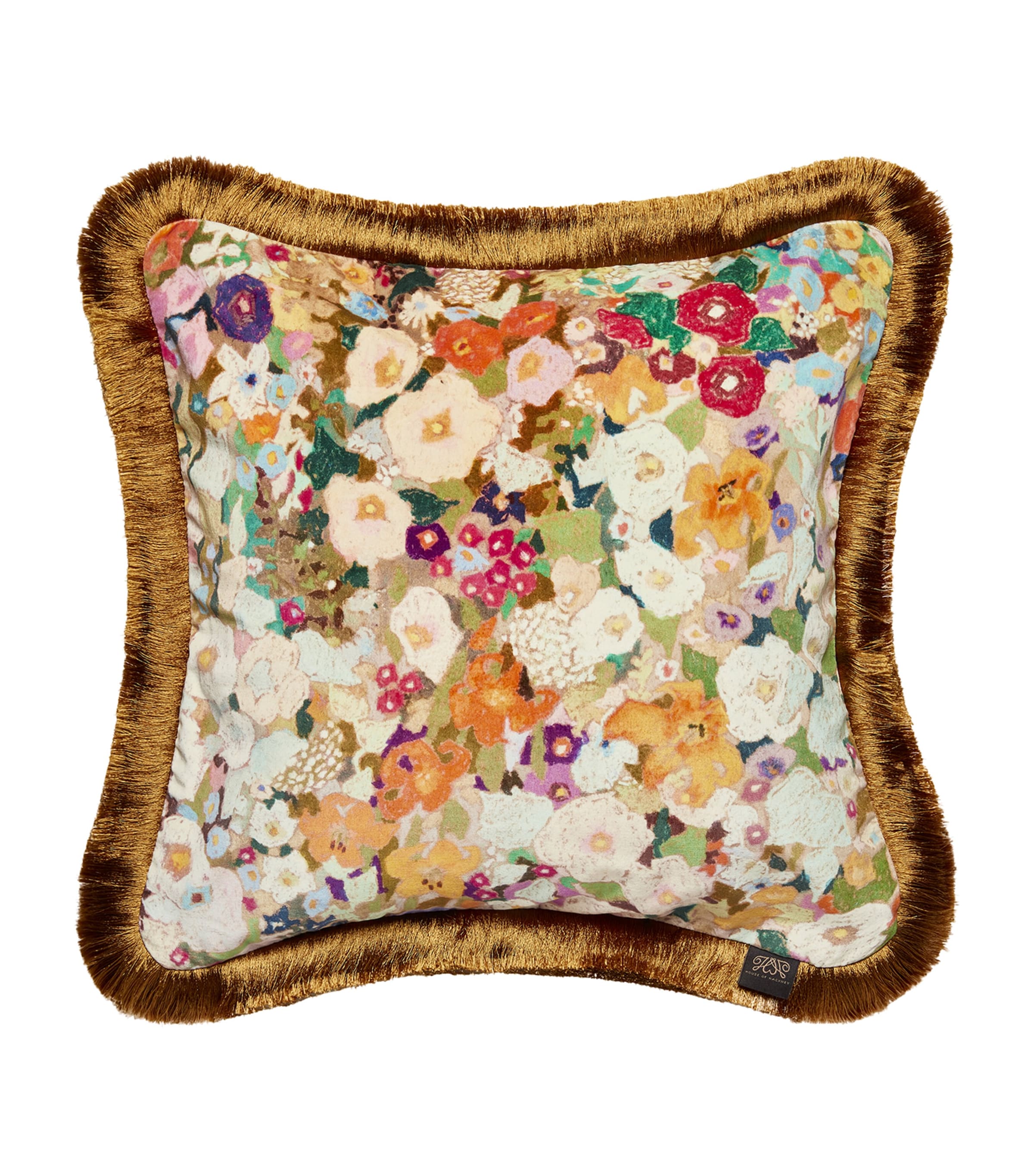 House Of Hackney velvet Hollyhocks cushion 45cm x 45cm, UK version