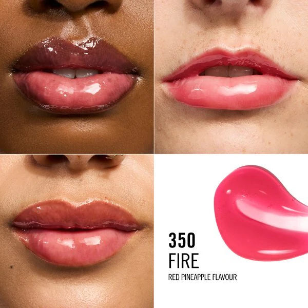 Rimmel Lip Gloss Fire 350 10ml, imported from the UK