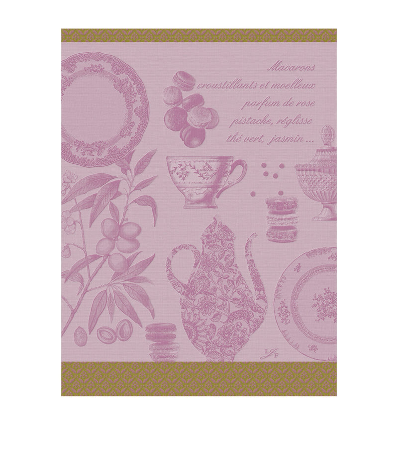 Le Jacquard Français Macarons design tea towel 60cm x 80cm, UK version
