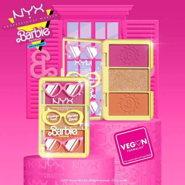 NYX Professional Makeup Barbie Cheek and Highlight Palette - British product