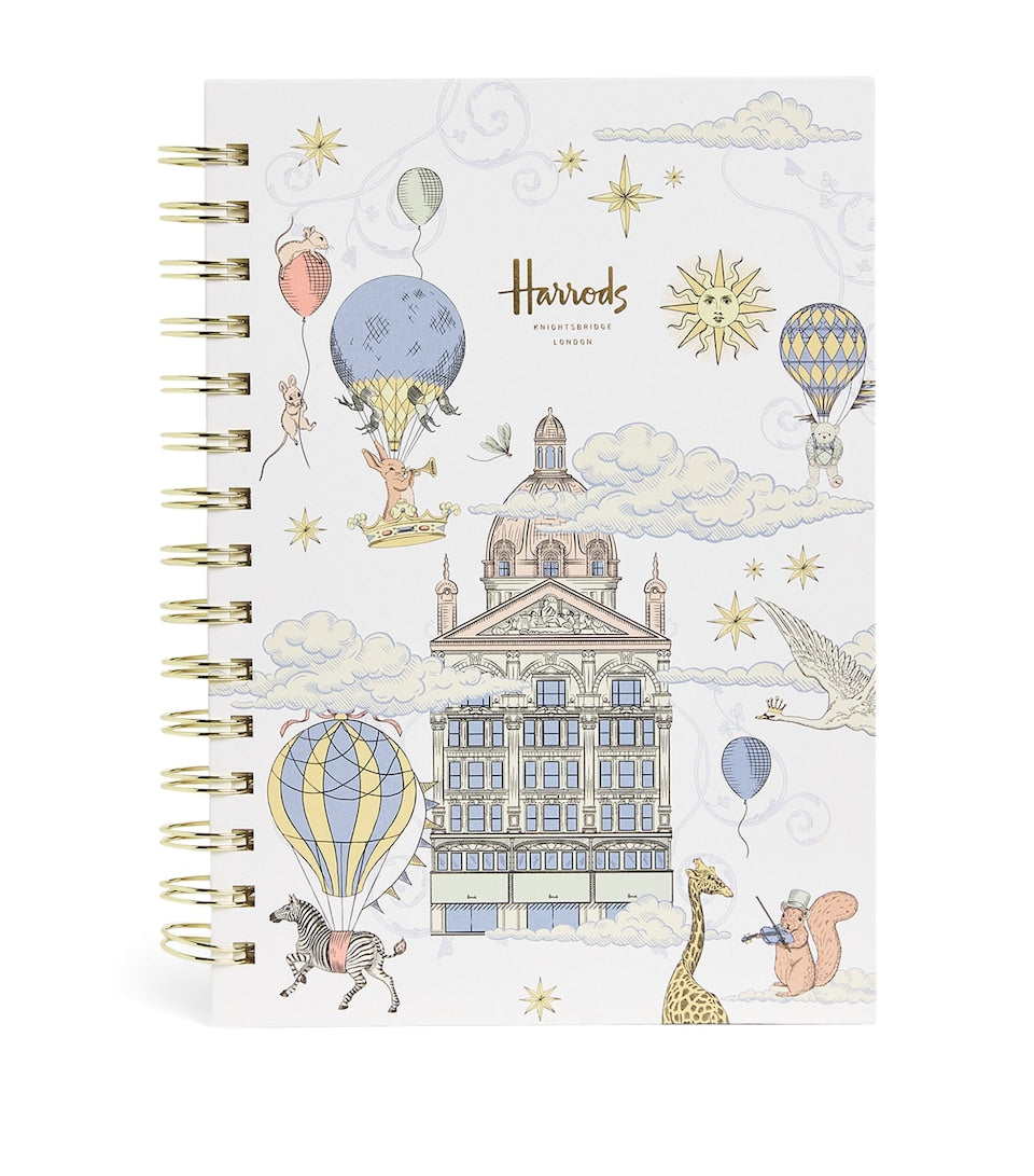 A5 Lined Notebook with Menagerie Pattern 21cm x 15cm