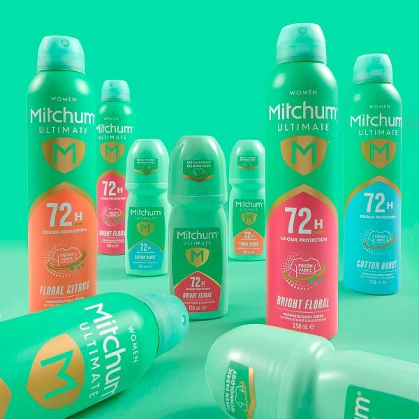 Mitchum Ultimate Deodorant Cotton Burst Roll On 100ml, imported from the UK